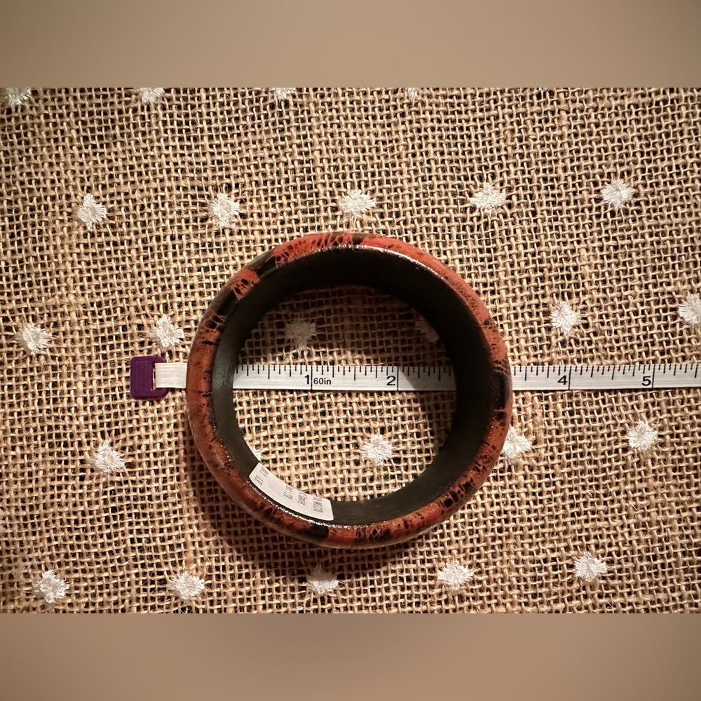 Orange Snake Print Bangle - Picture 3 of 4